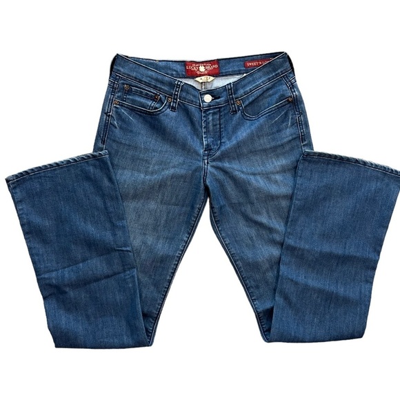 Lucky Brand Vintage Red Tag Sweet n Low Bootcut Embellished Pocket Jeans Size 27 - Picture 4 of 11